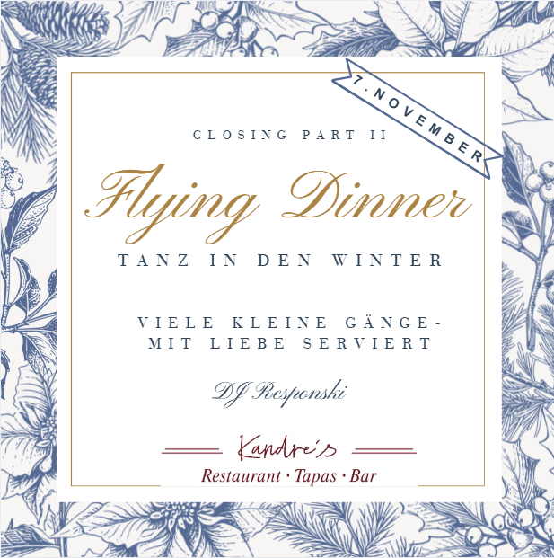 Einladung Flying Dinner am 7. November