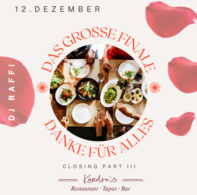 Einladung Dinner & Rote Rosen am 12. Dezember